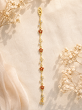 Rivaya Orange Floral Stone Bracelet