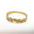 Geo Edge Gold Bangle Cuff
