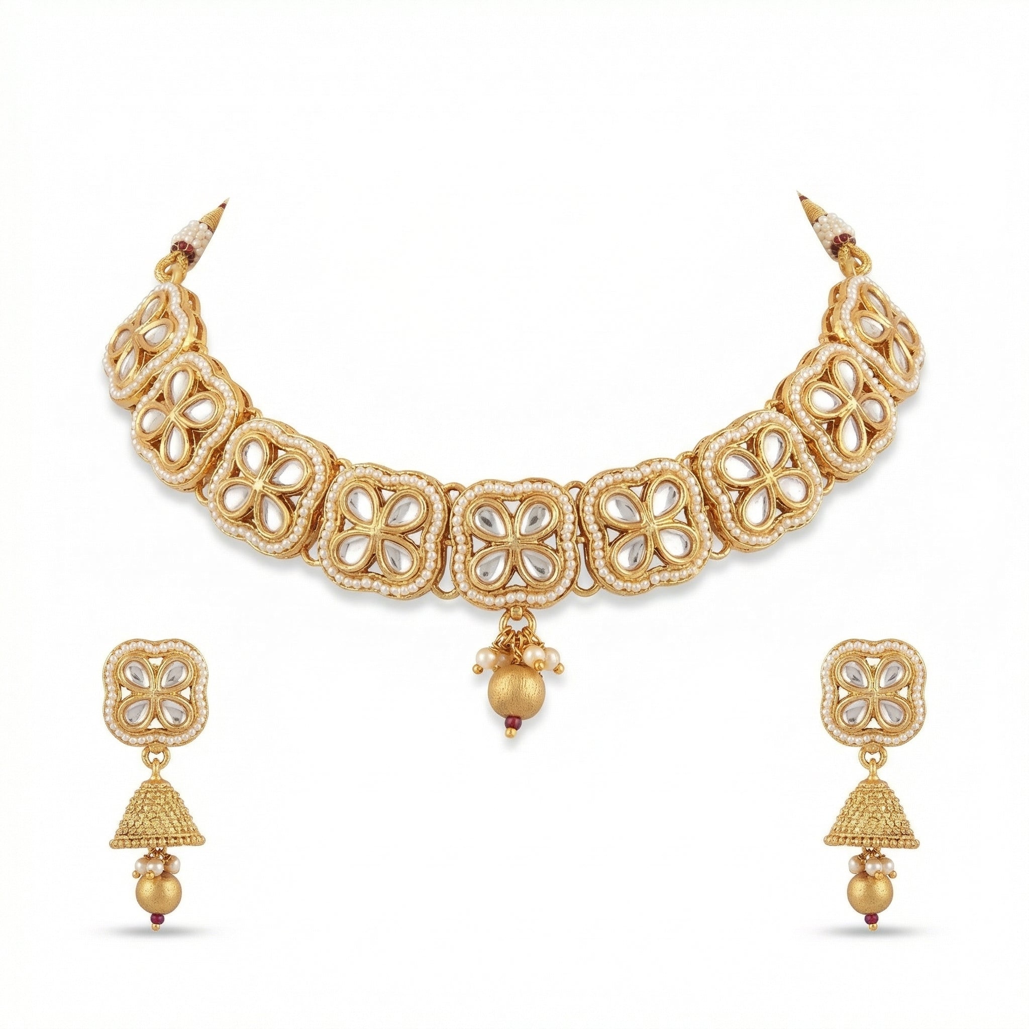 Rivaya Floral Kundan Choker Set