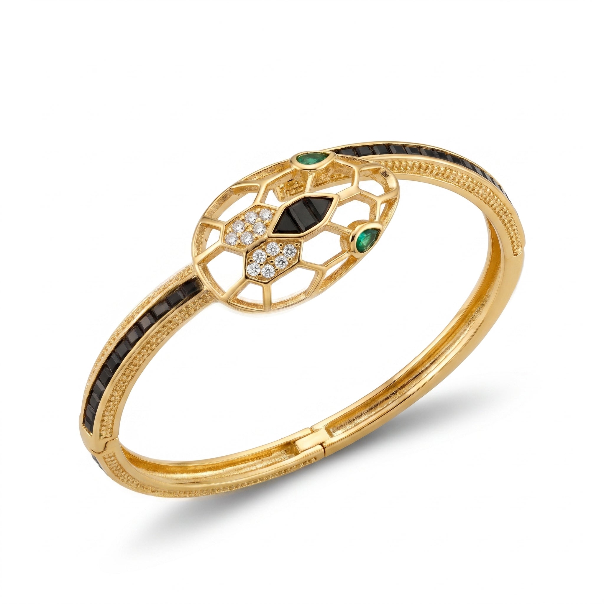 Serpente Noir Cuff Bracelet