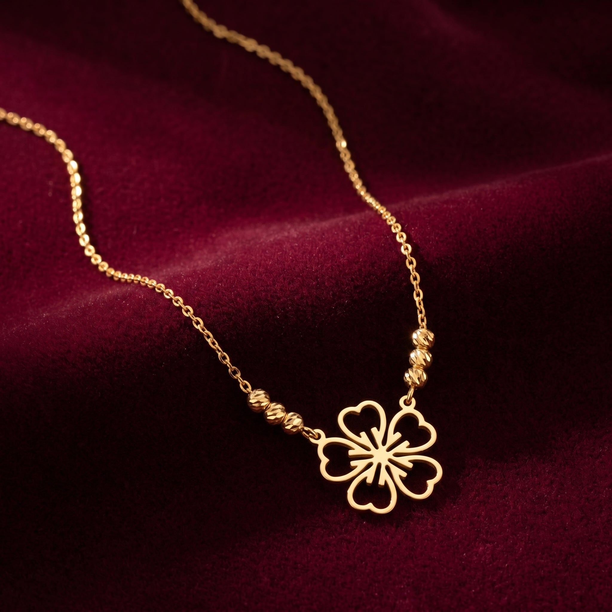 Flora Gold Minimal Pendant Necklace