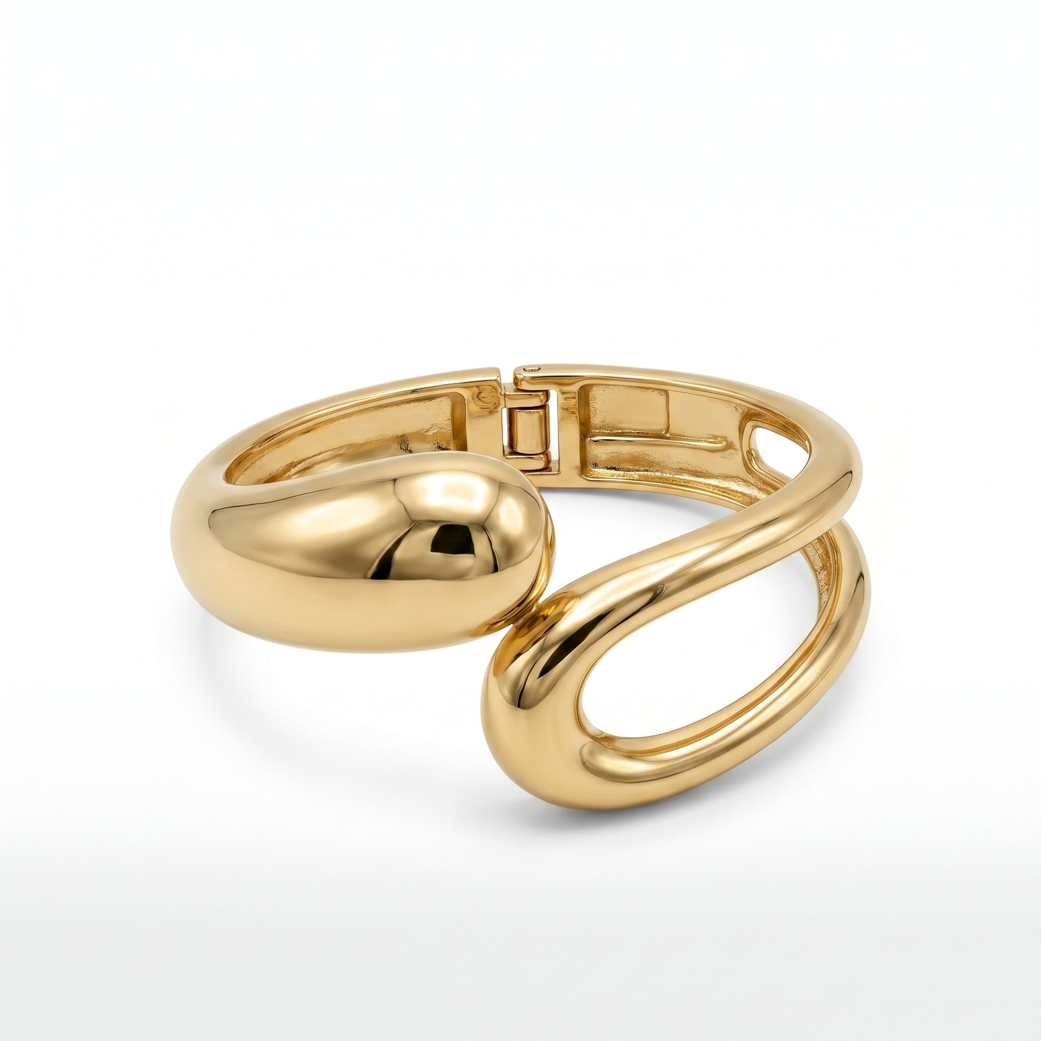 Sculpted Aura Gold Cuff Bracelet