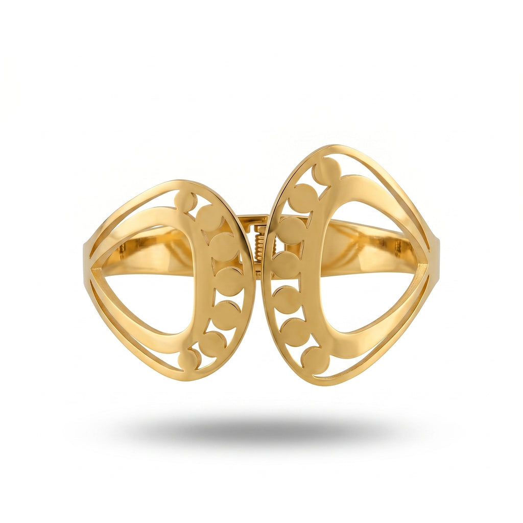 Regal Arc Gold Cuff Bracelet