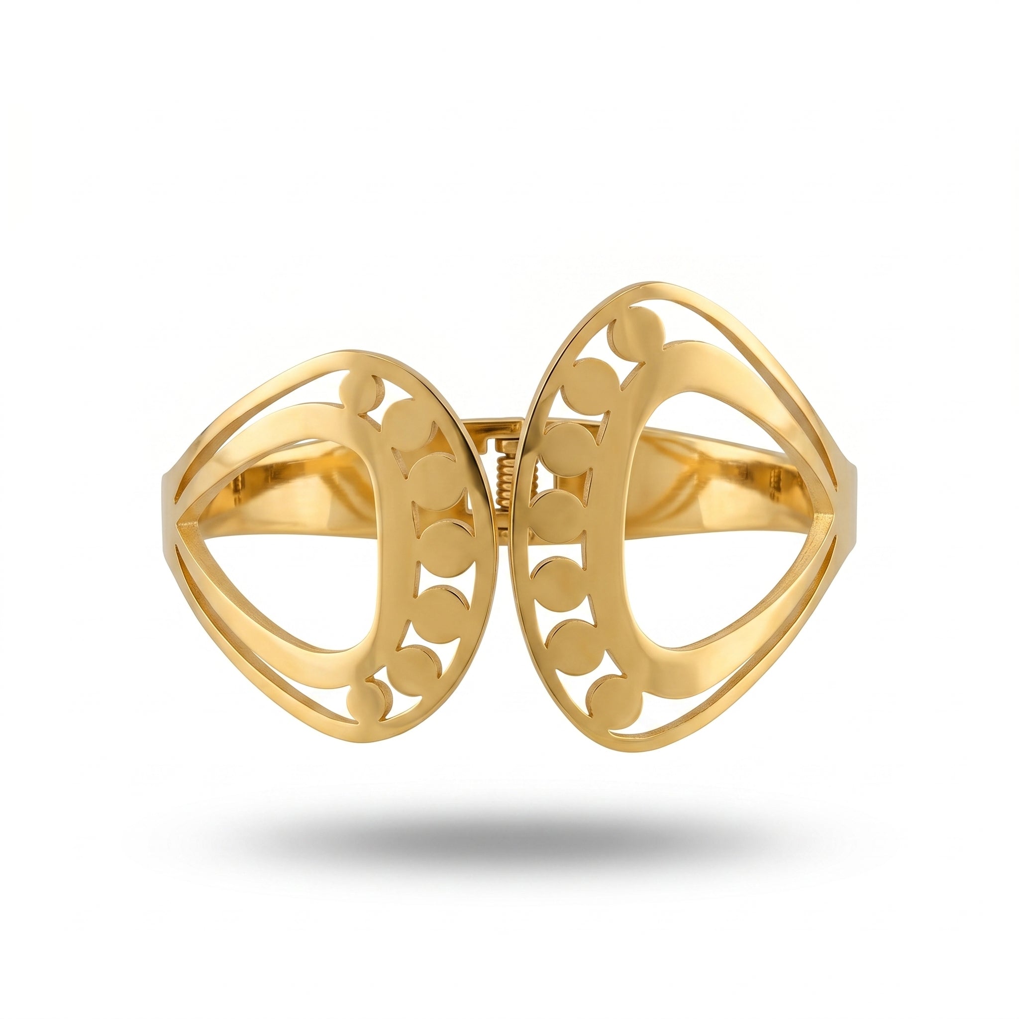 Regal Arc Gold Cuff Bracelet