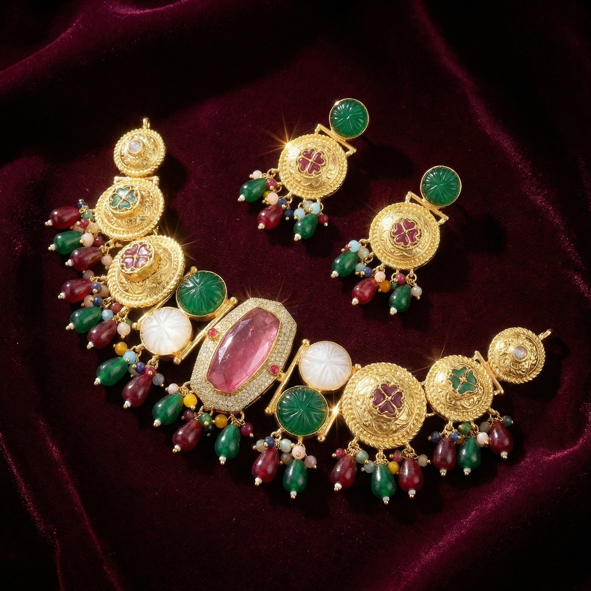 Rivaya Multicolor Heritage Choker Set