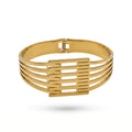 Urban Grid Gold Cuff Bracelet