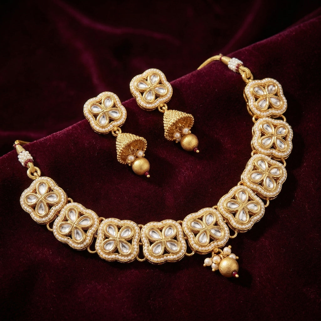 Rivaya Floral Kundan Choker Set