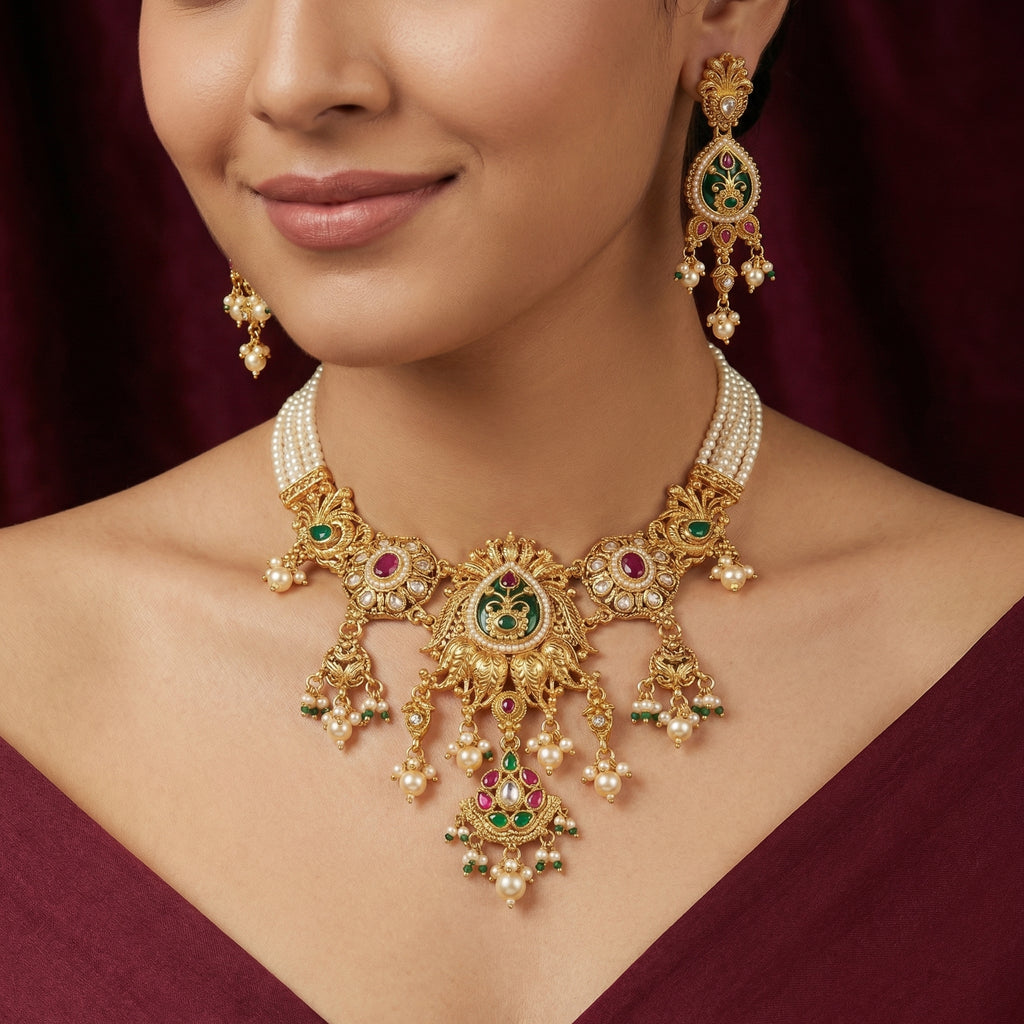Rivaya Pearl Heritage Choker Set
