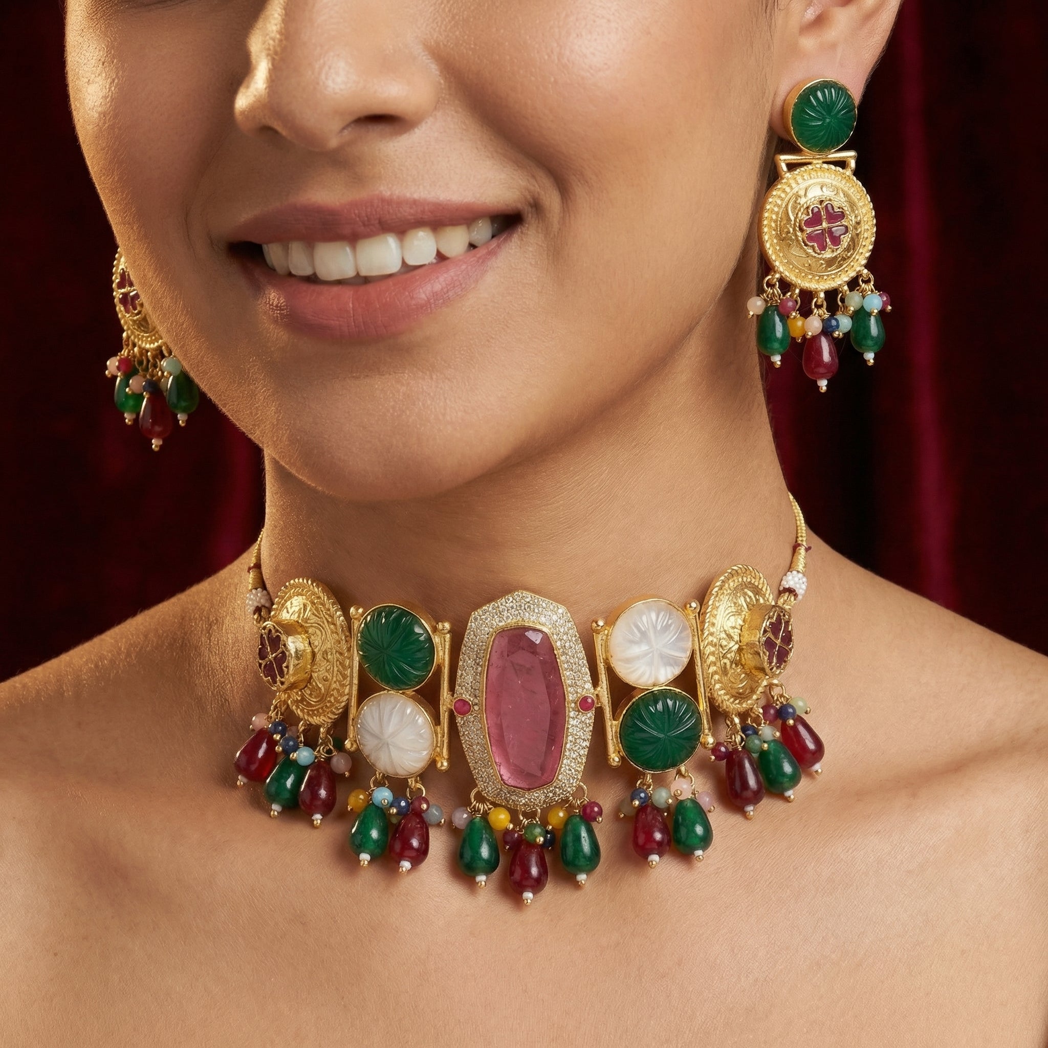 Rivaya Multicolor Heritage Choker Set