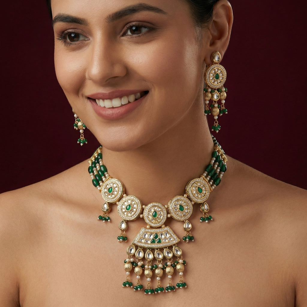 Rivaya Emerald Heritage Choker Set