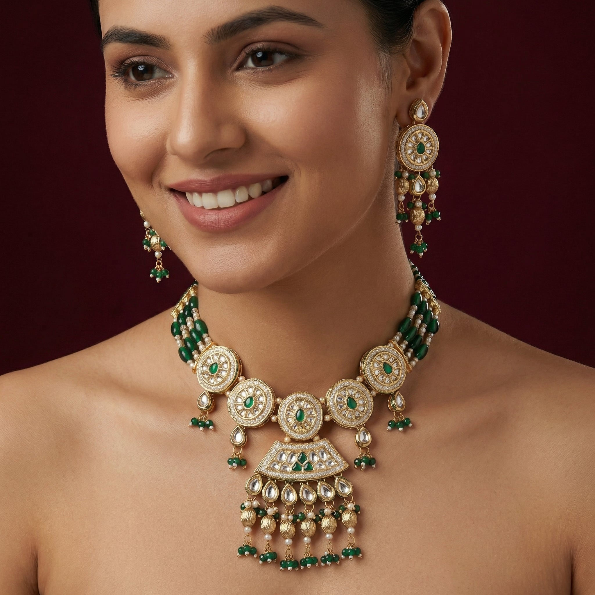 Rivaya Emerald Heritage Choker Set