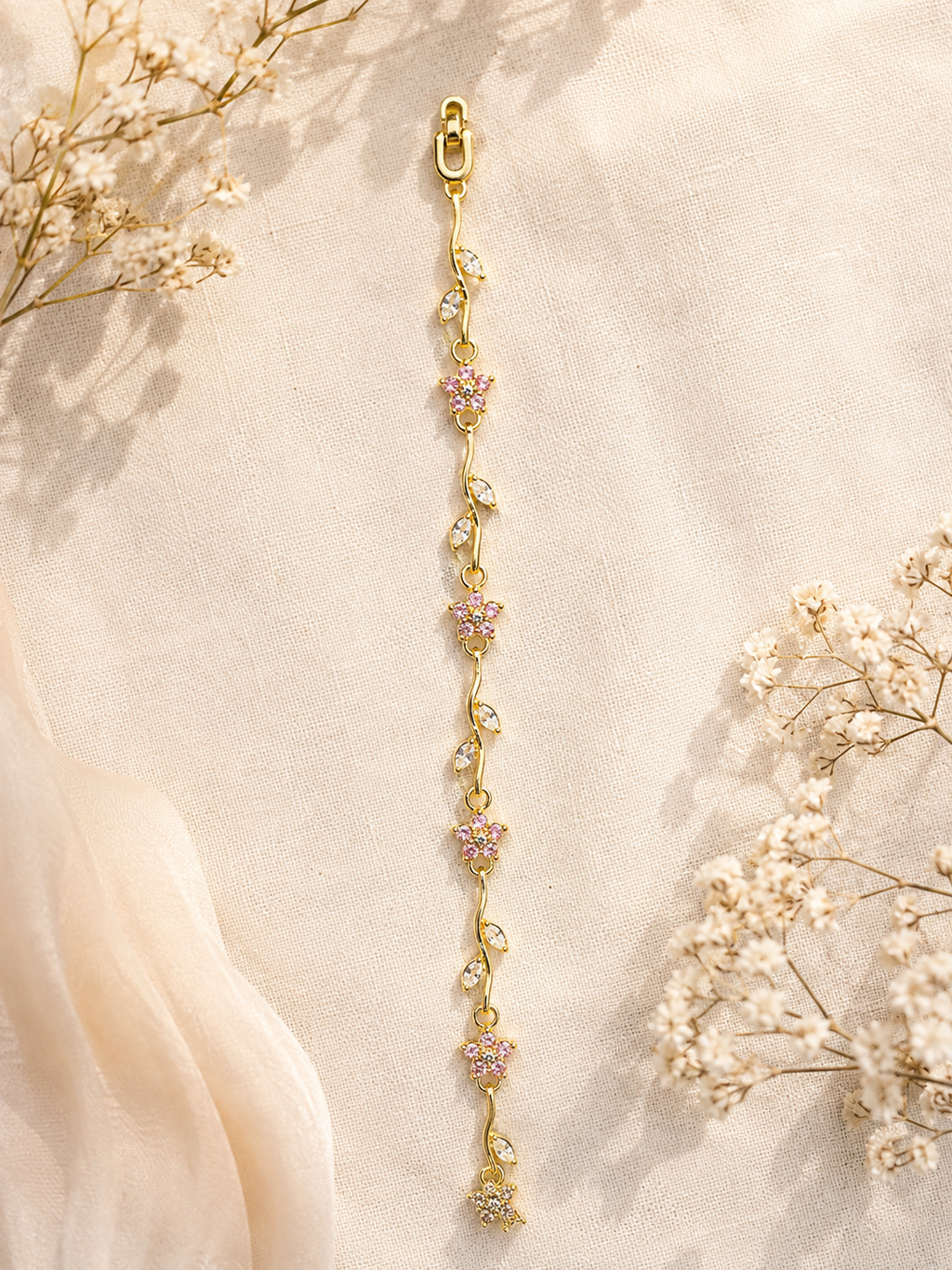 Rivaya Pink Floral Bracelet