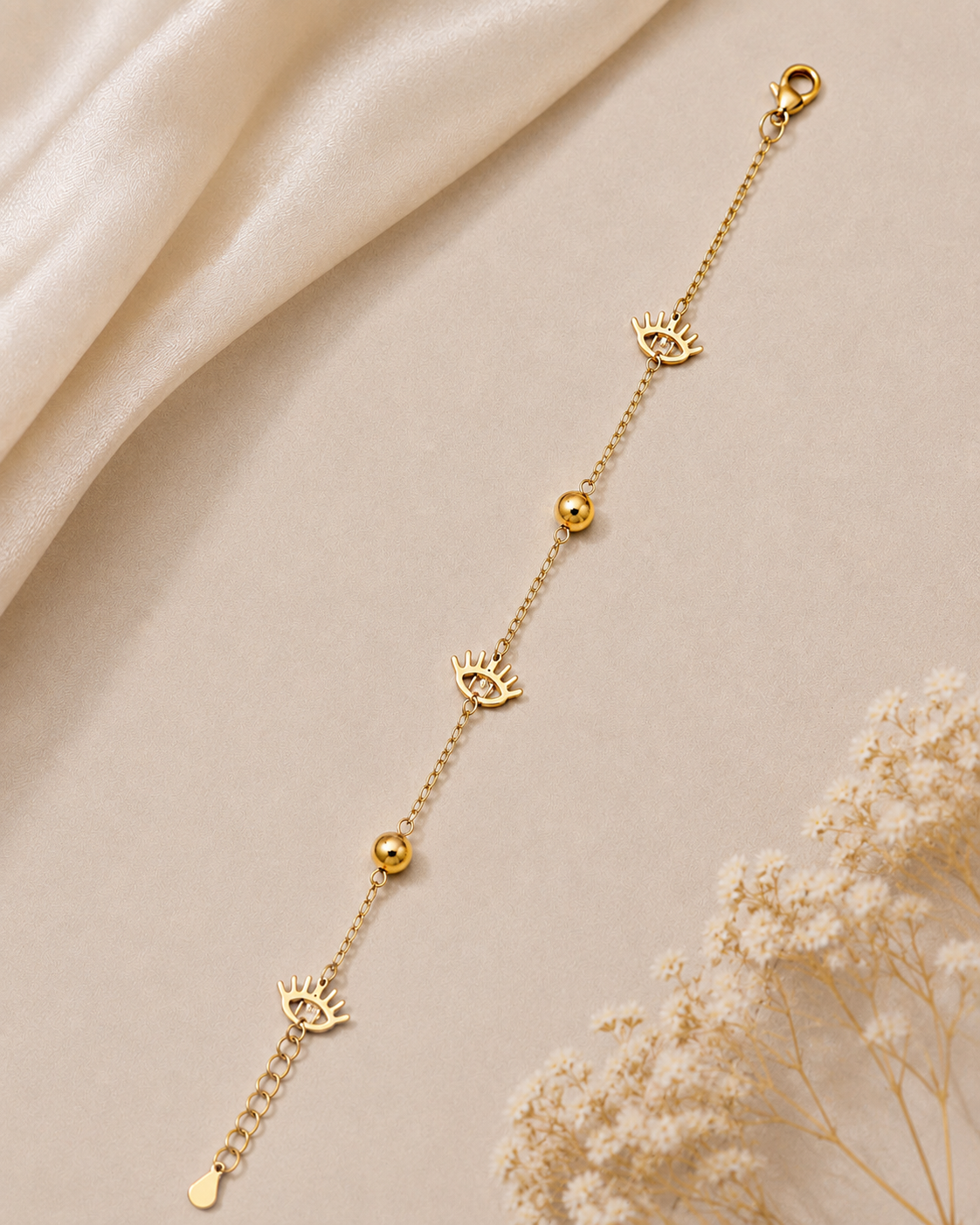 Rivaya Golden Evil Eye Bracelet