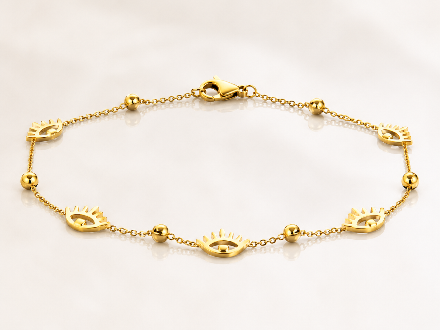 Rivaya Golden Evil Eye Bracelet