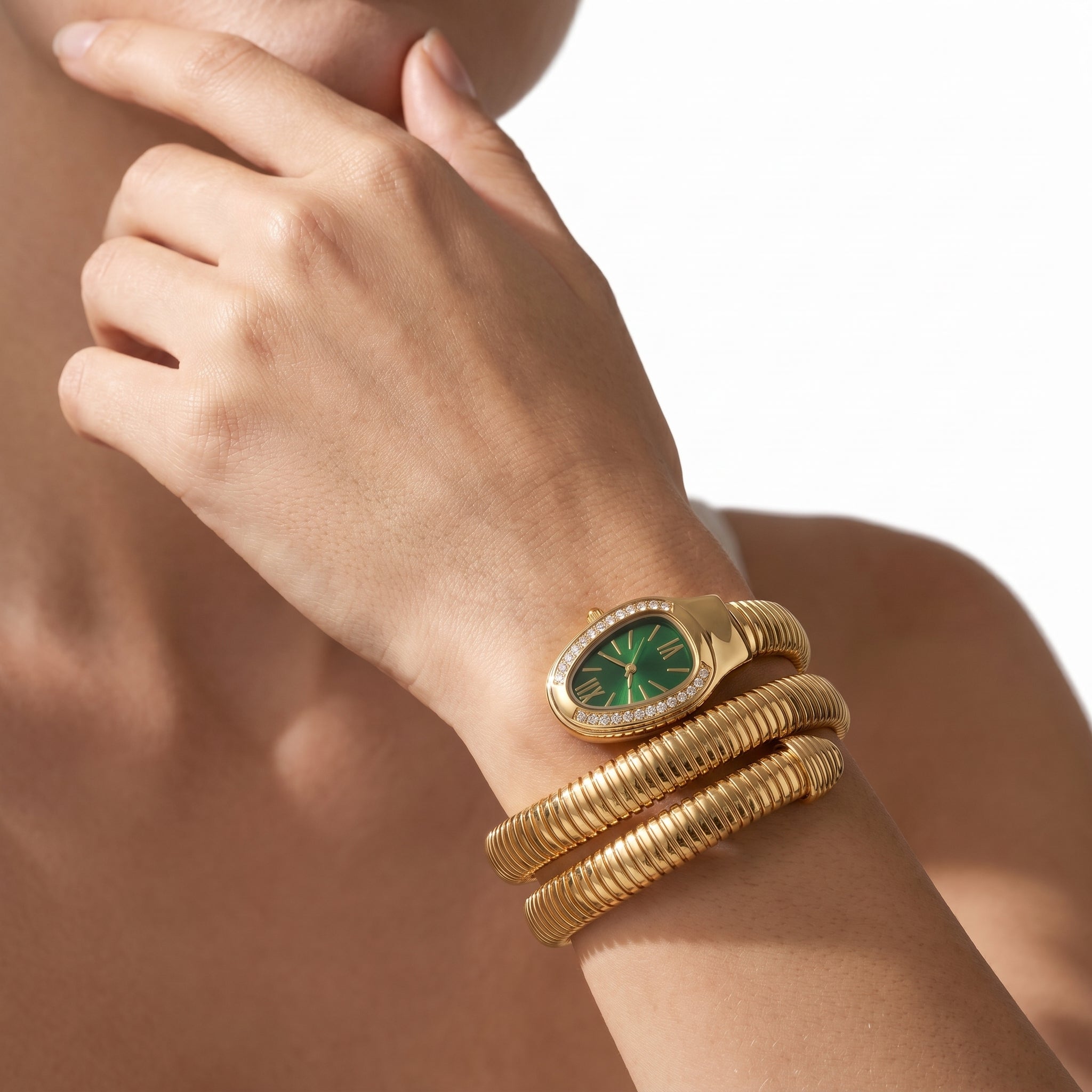 Serpenti Emerald Luxe Coil Watch