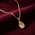 Champagne Drop Solitaire Necklace