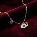 Evil Eye Charm Drop Necklace