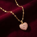 Blush Heart Pavé Necklace