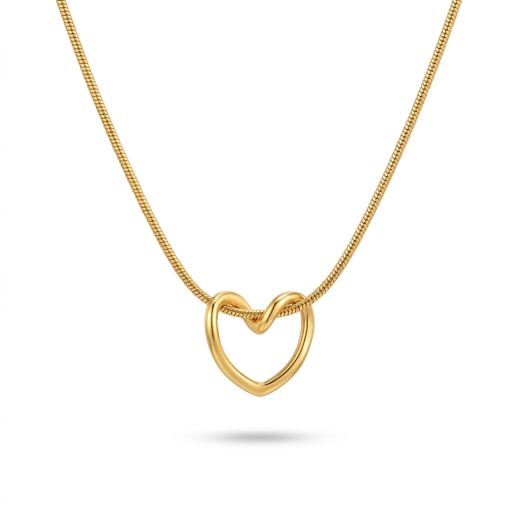 Eternal Heart Snake Chain Necklace