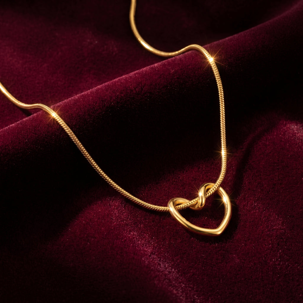 Eternal Heart Snake Chain Necklace