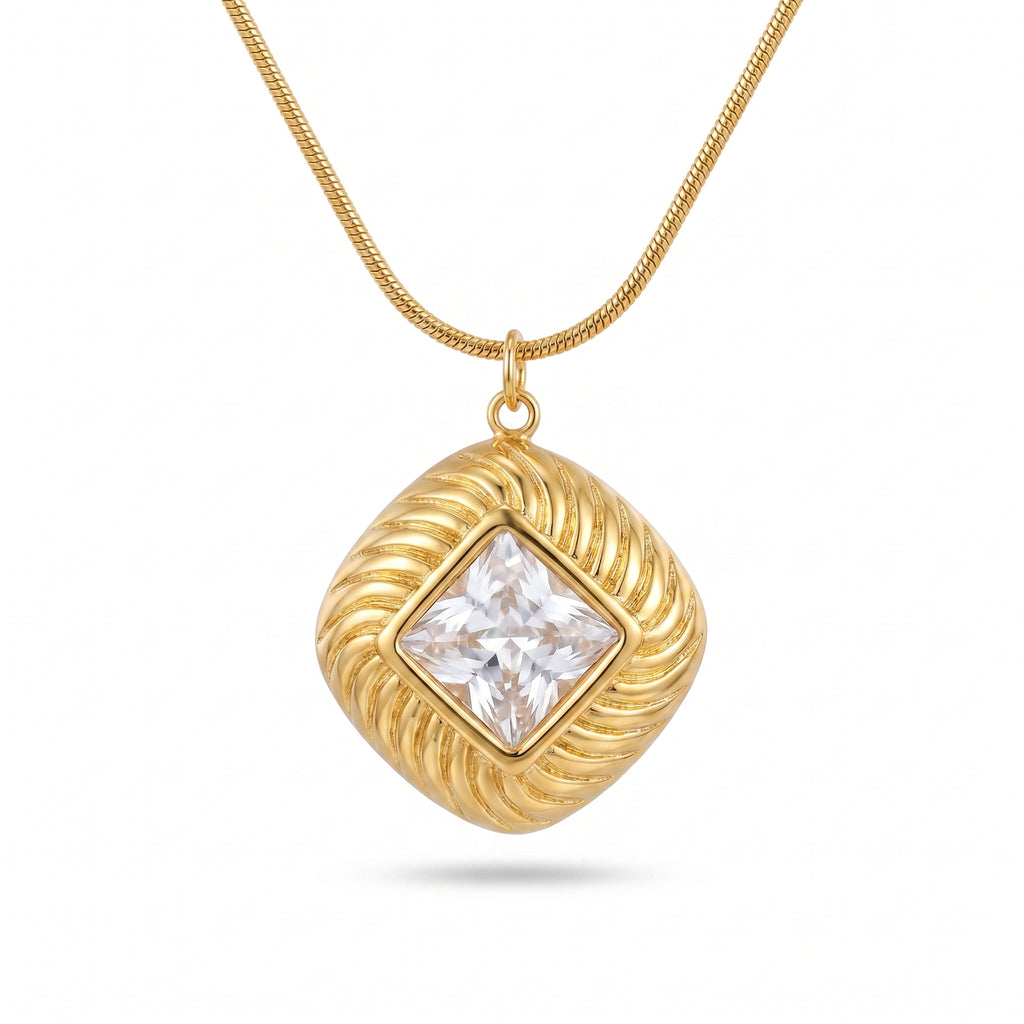 Regal Solitaire Pendant Necklace