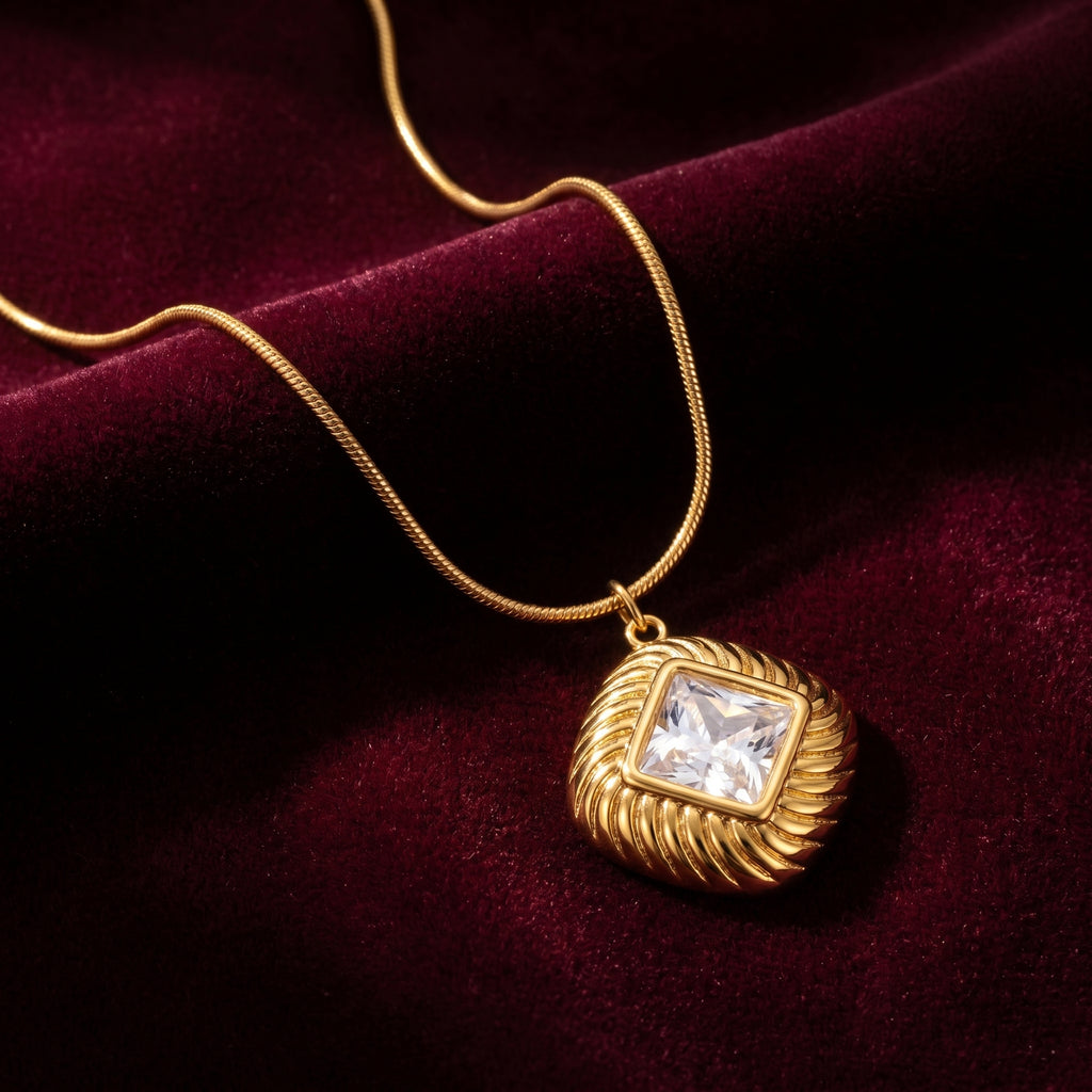 Regal Solitaire Pendant Necklace