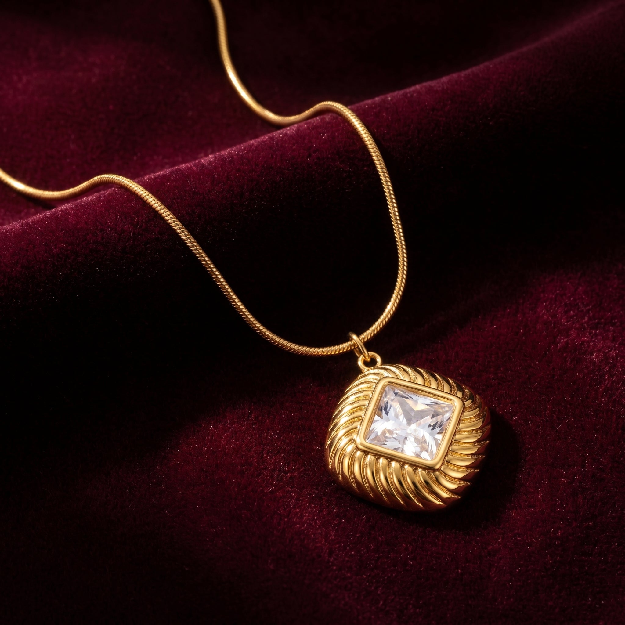 Regal Solitaire Pendant Necklace