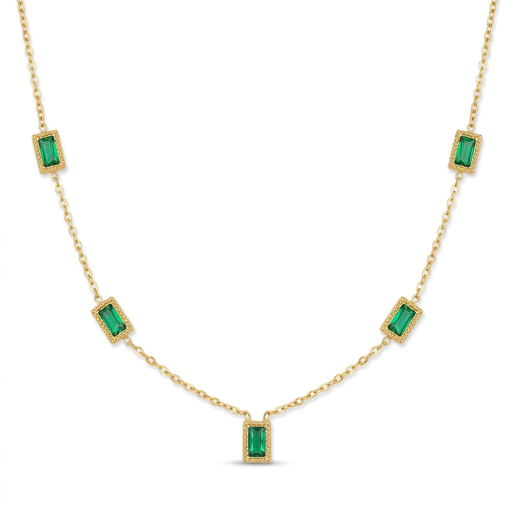 Emerald Charm Necklace