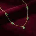 Emerald Charm Necklace