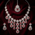 Rivaya Ruby Royale Bridal Necklace Set