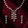 Rivaya Emerald Heart Cascade Necklace Set