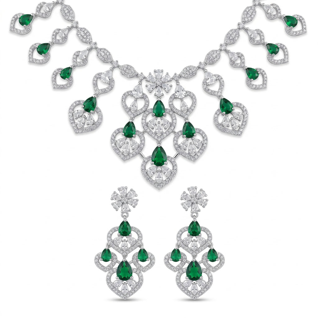 Rivaya Emerald Heart Royale Bridal Set