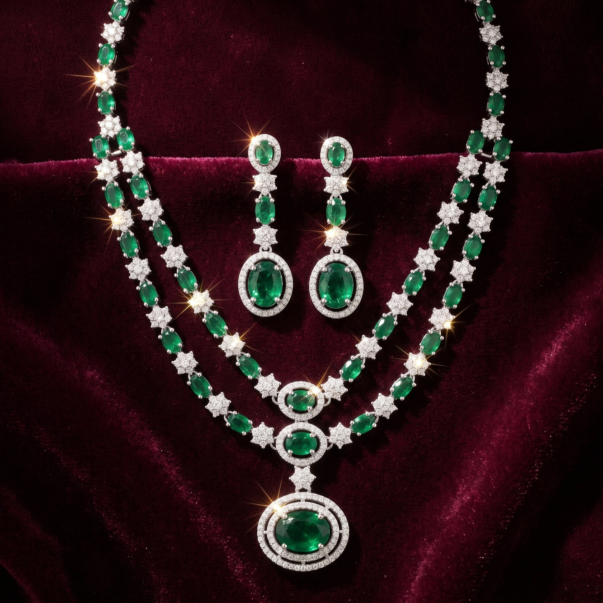 Rivaya Emerald Majesty Layered set