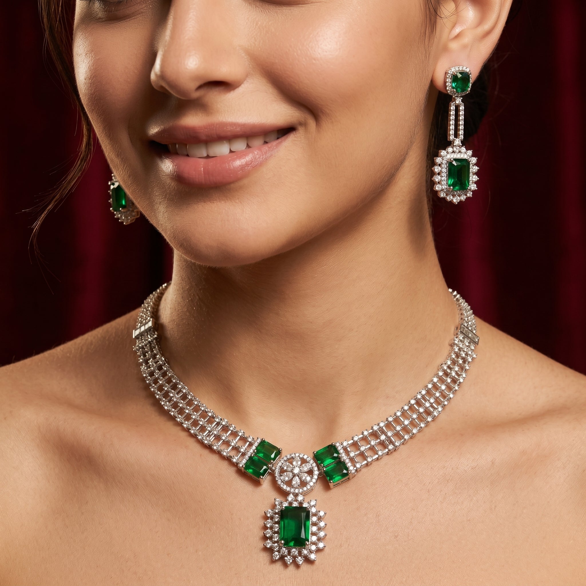 Rivaya Emerald Grace Choker Set