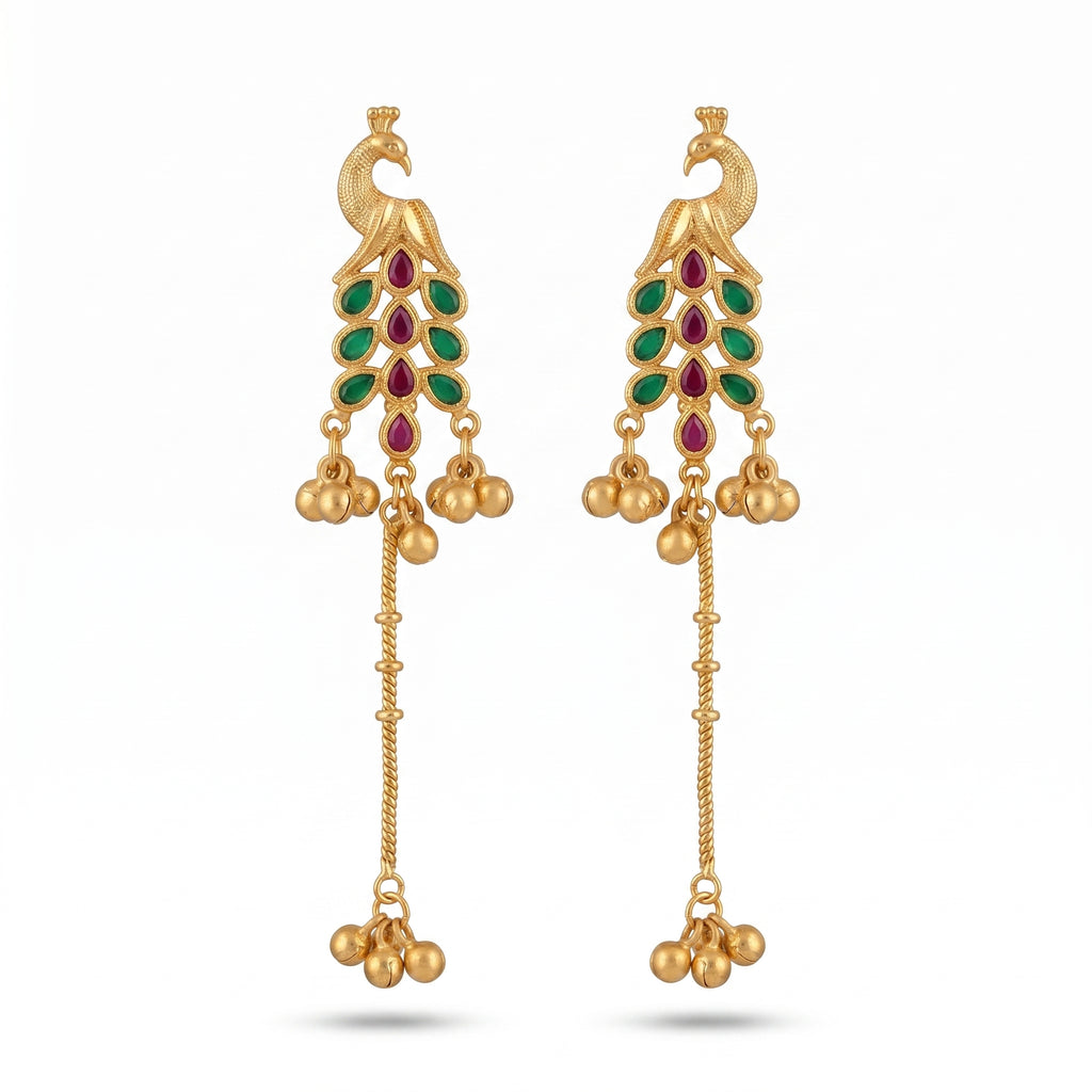 Mayura Drop Tassel Earrings