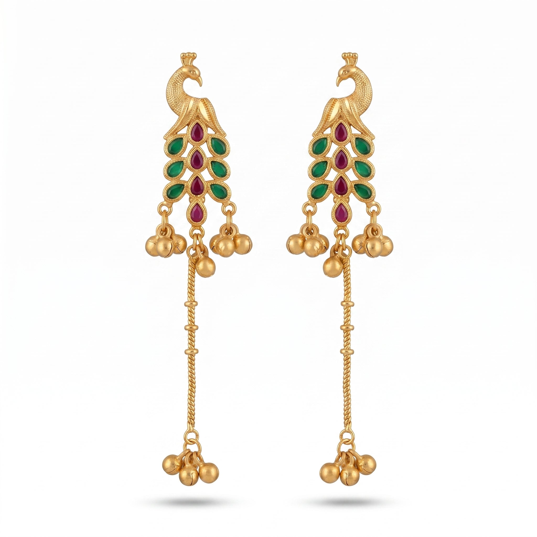 Mayura Drop Tassel Earrings