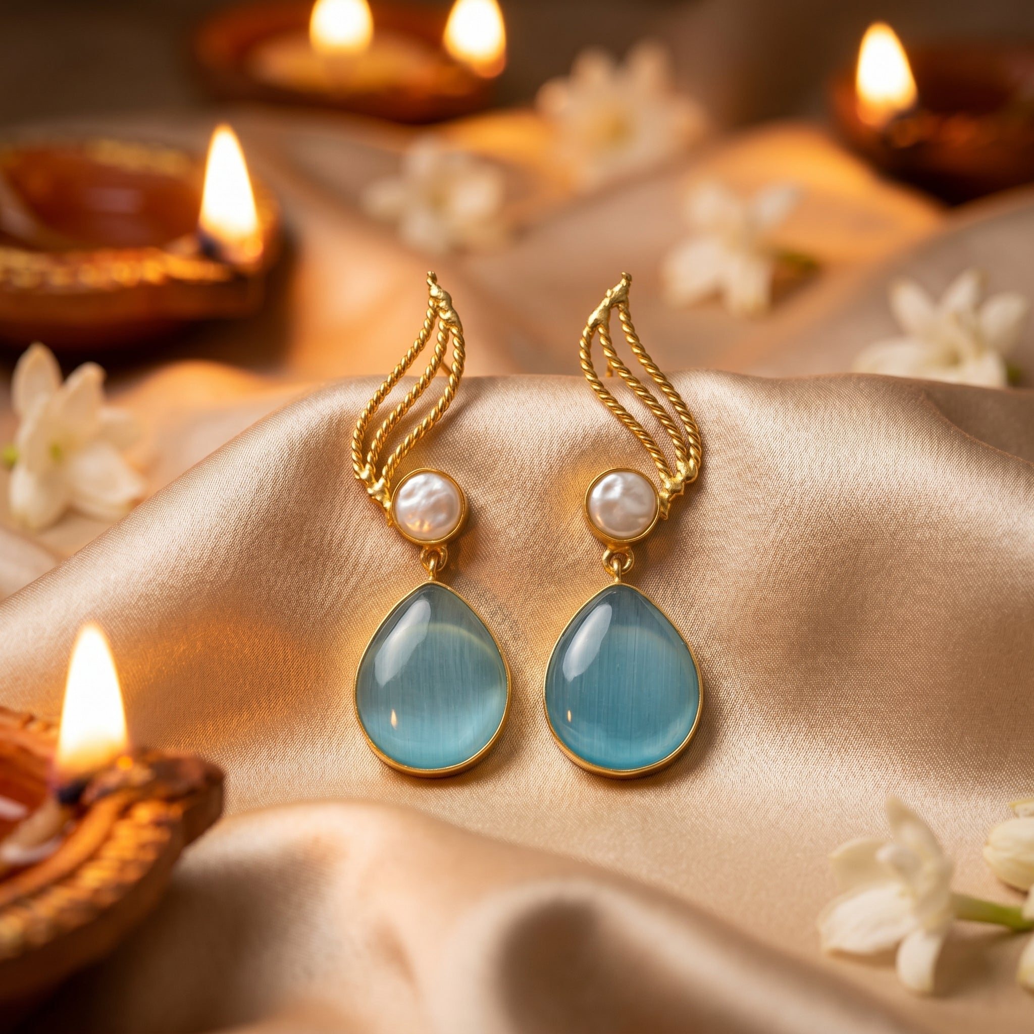 Celeste Pearl Drop Earrings