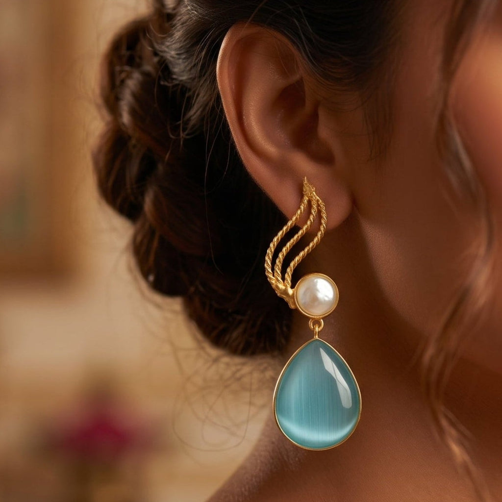 Celeste Pearl Drop Earrings