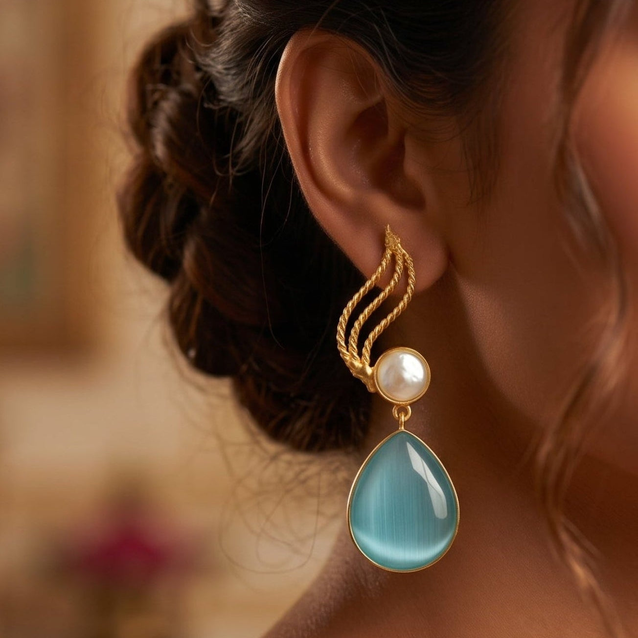 Celeste Pearl Drop Earrings