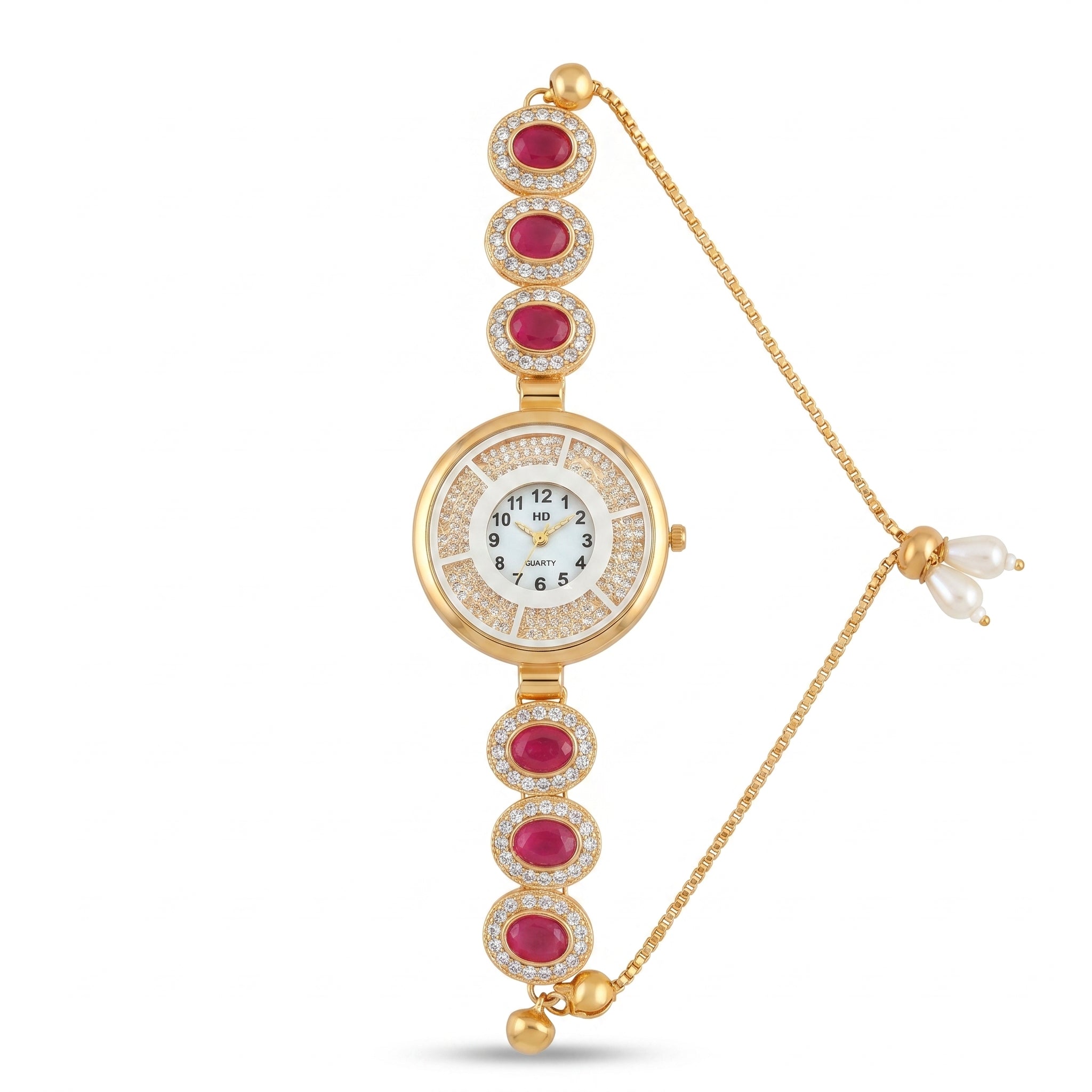 Kashmiri Ruby Glow Watch