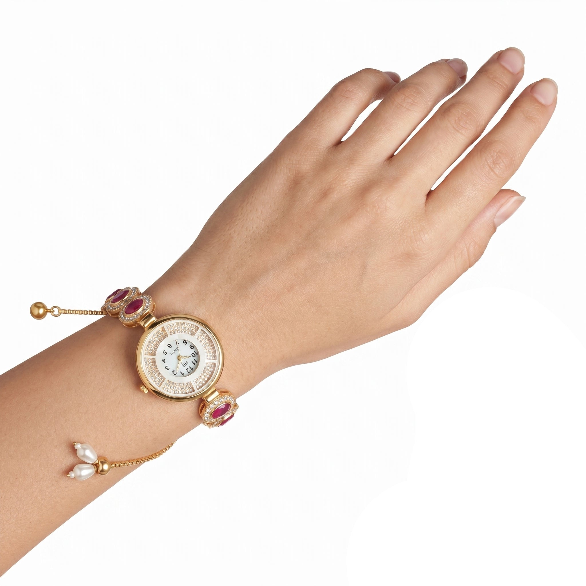 Kashmiri Ruby Glow Watch