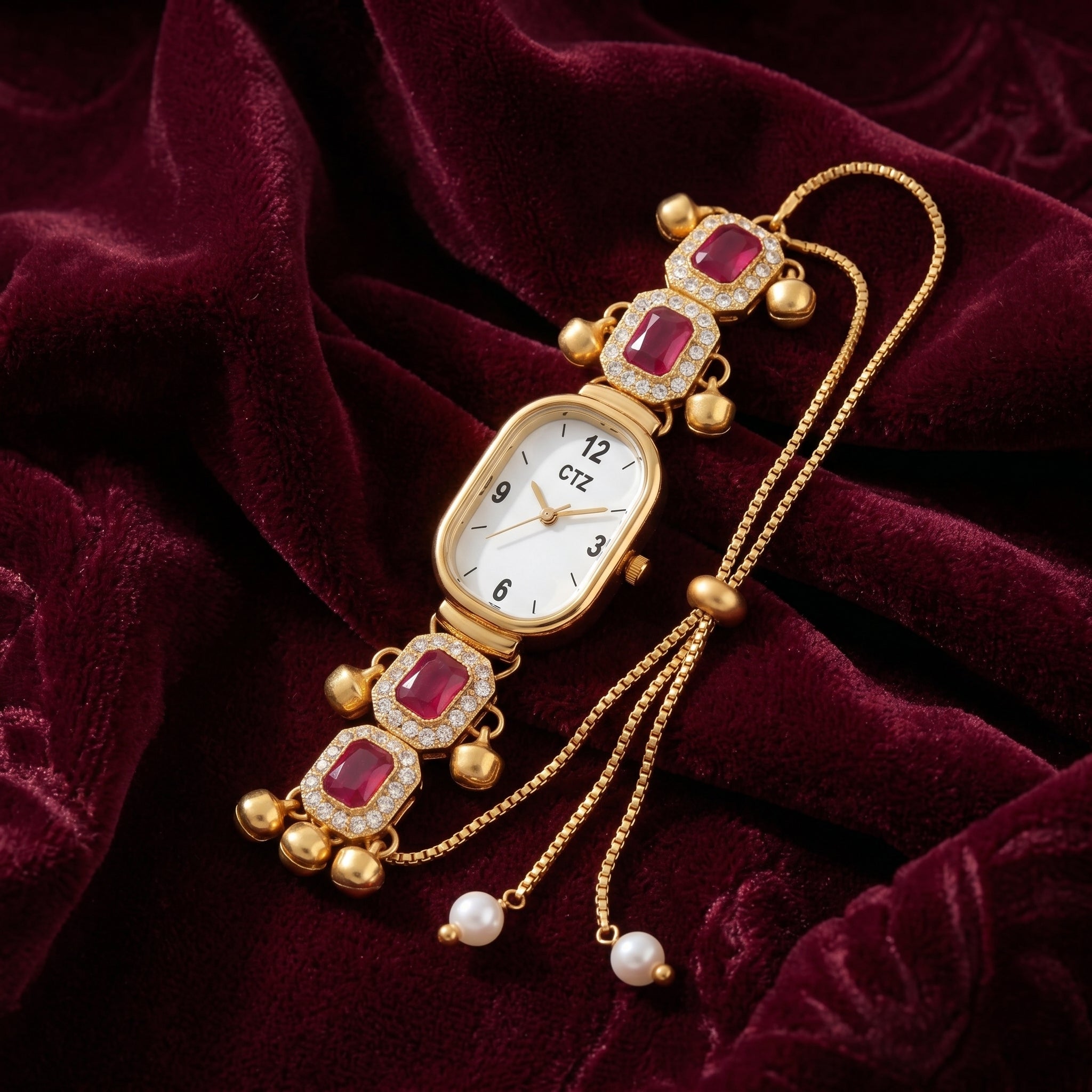 Kashmiri Ruby Veil Heritage Watch