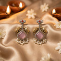 Rose Stone Pearl Heritage Earrings