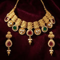 Royal Floral Kundan Choker Necklace Set