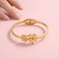 Floral Charm Gold Bracelet