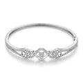 Crystal Knot Silver Bracelet
