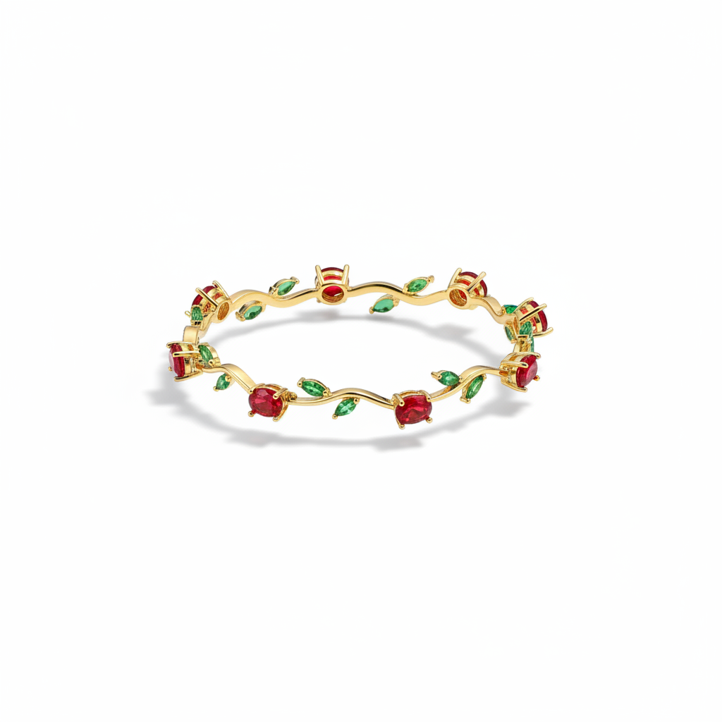 Ruby Tulip Bracelet