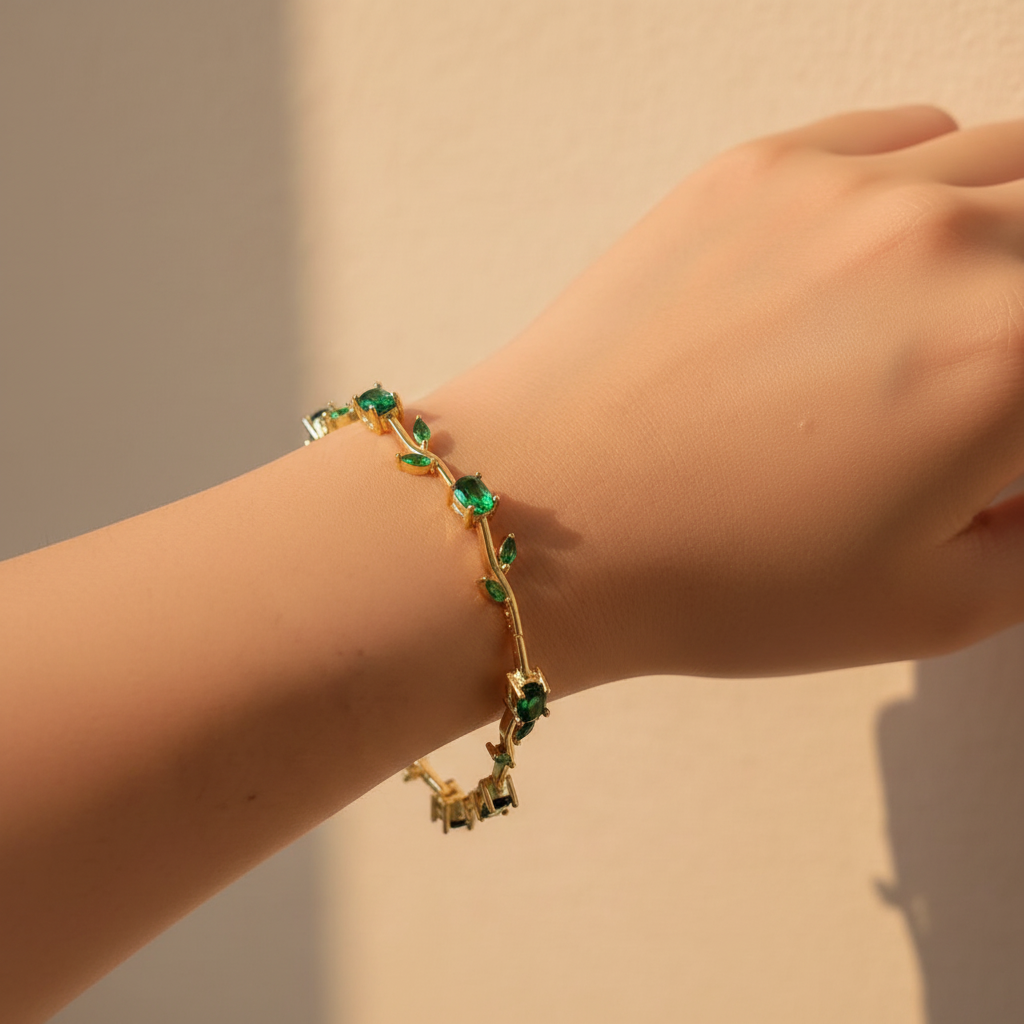 Emerald Tulip Bracelet