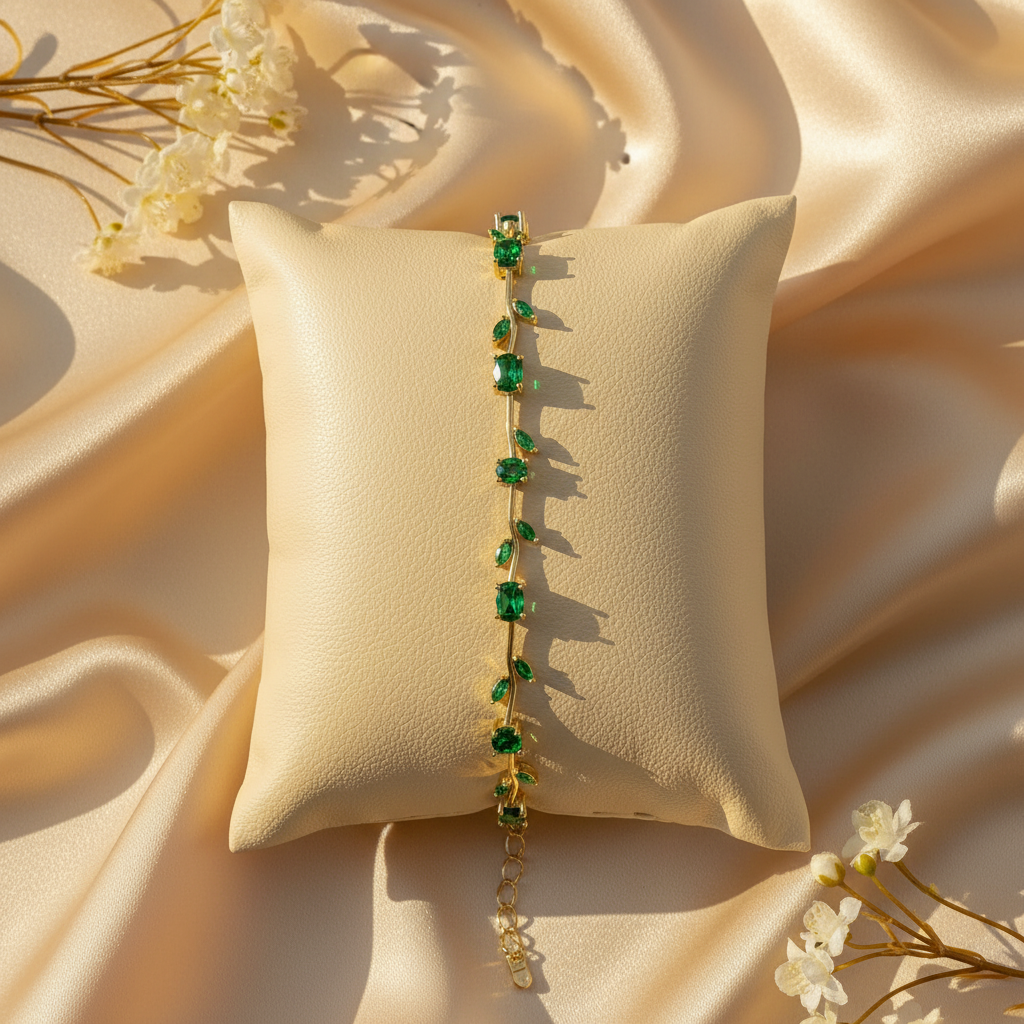 Emerald Tulip Bracelet