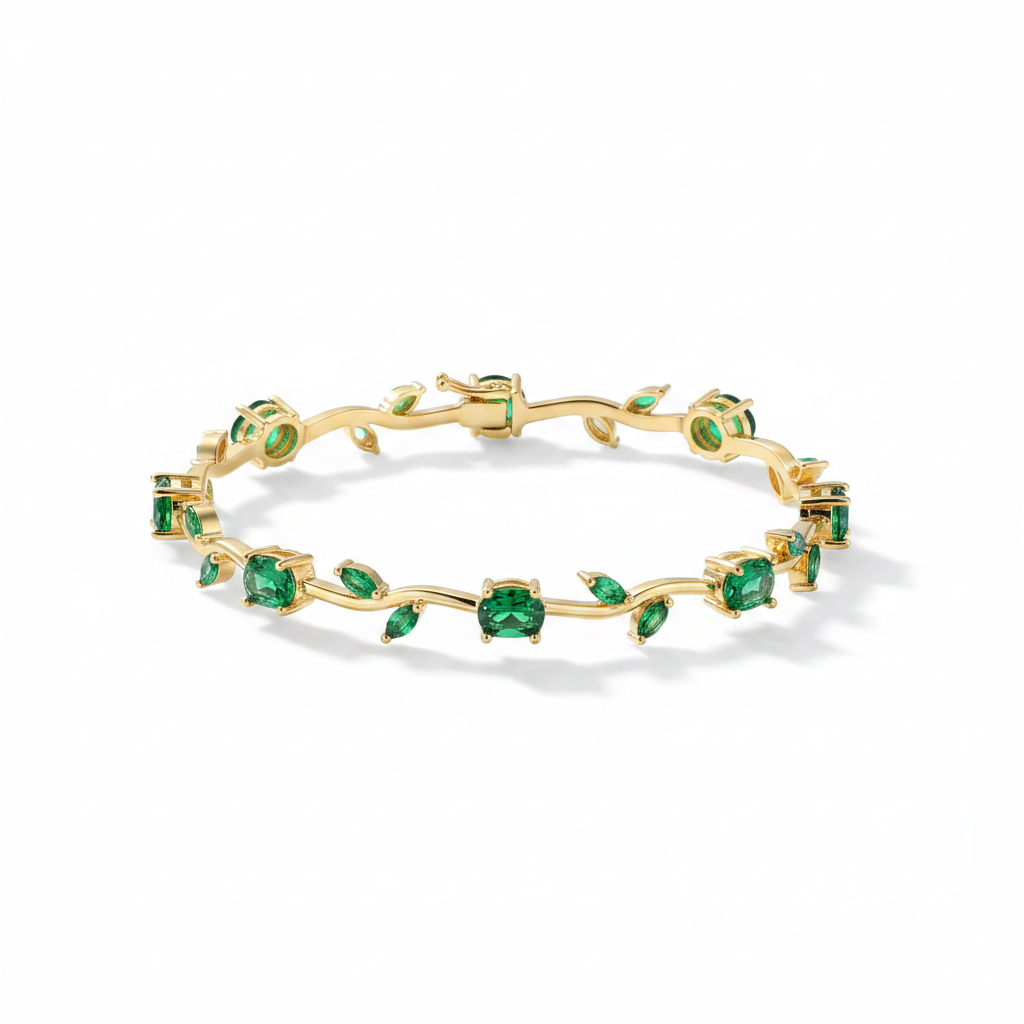 Emerald Tulip Bracelet